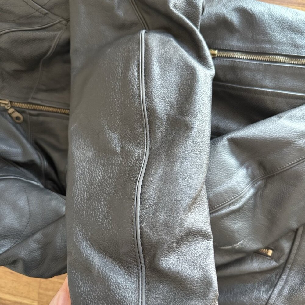 BILT Motorcycle Leather Jacket Women’s Size XL Black Armor Padded Biker READ! - Picture 13 of 16